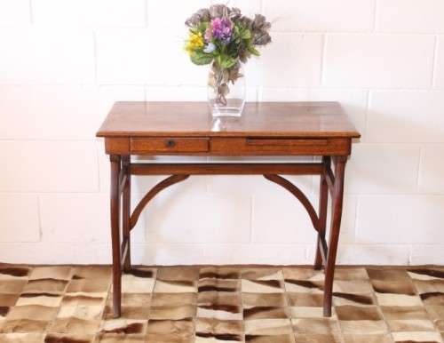 A stunning & beautifully made antique oriental rosewood writing desk w/ a drawer and pull-out shelf