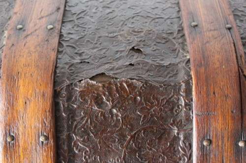 A stunning & rare antique Victorian (c1900) metal-clad wooden camel-back steamer travel trunk