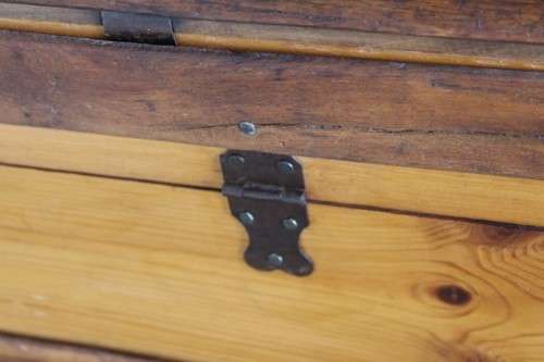 A stunning & rare antique Victorian (c1900) metal-clad wooden camel-back steamer travel trunk