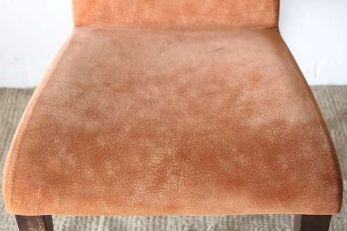 **RS17** A modern styled "textured" fabric burnt-orange colour upholstered occasional dining chair