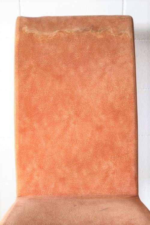 **RS17** A modern styled "textured" fabric burnt-orange colour upholstered occasional dining chair