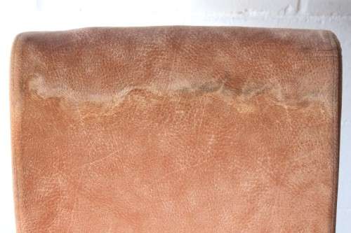**RS17** A modern styled "textured" fabric burnt-orange colour upholstered occasional dining chair
