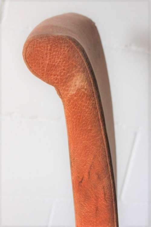 **RS17** A modern styled "textured" fabric burnt-orange colour upholstered occasional dining chair
