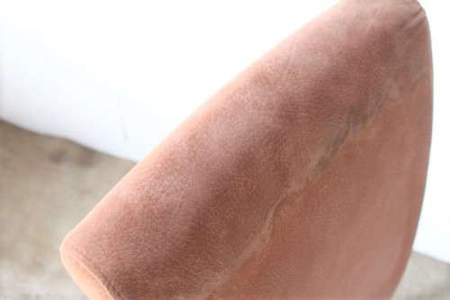**RS17** A modern styled "textured" fabric burnt-orange colour upholstered occasional dining chair