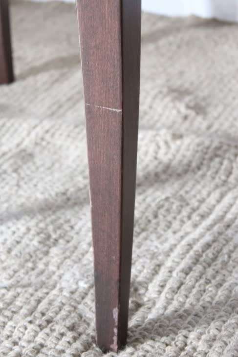 **RS17** A modern styled "textured" fabric burnt-orange colour upholstered occasional dining chair