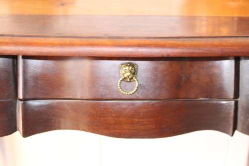A beautiful tall (91cm) antique solid stink-wood & yellow-wood ball and claw hall table w/ a drawer