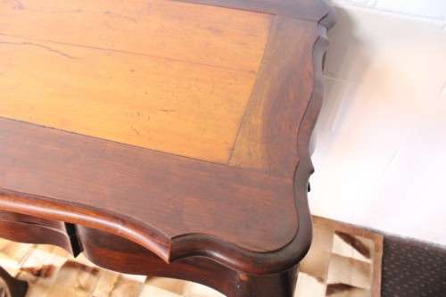 A beautiful tall (91cm) antique solid stink-wood & yellow-wood ball and claw hall table w/ a drawer
