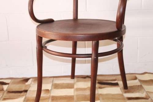An incredible rare antique Edwardian solid oak bentwood armchair/ carver chair with pressed pattern
