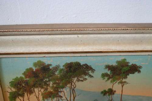 A beautiful framed original signed G Webber oil on board painting of a rural village.