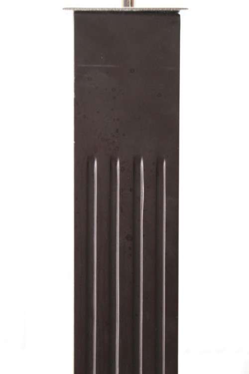 A superb tall mahogany floor lamp with gorgeous mosaic and bead clad lampshade