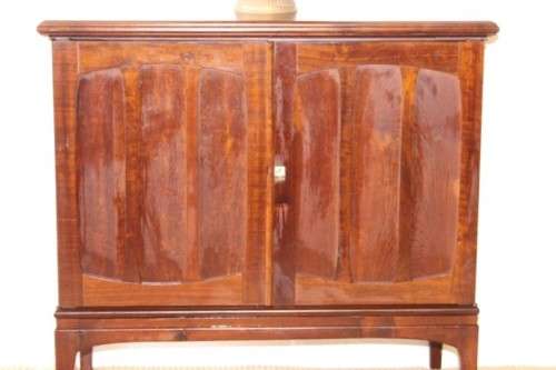 A beautiful solid teak retro mid-century "modern" TV cupboard with fold-back doors - a stunner!!