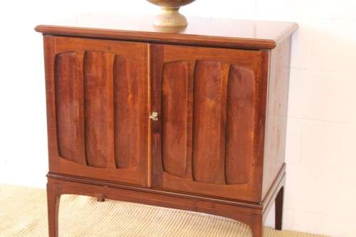 A beautiful solid teak retro mid-century "modern" TV cupboard with fold-back doors - a stunner!!