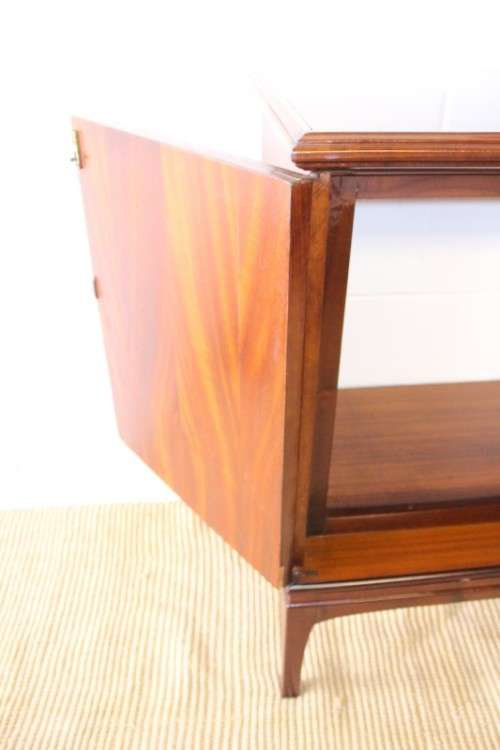 A beautiful solid teak retro mid-century "modern" TV cupboard with fold-back doors - a stunner!!