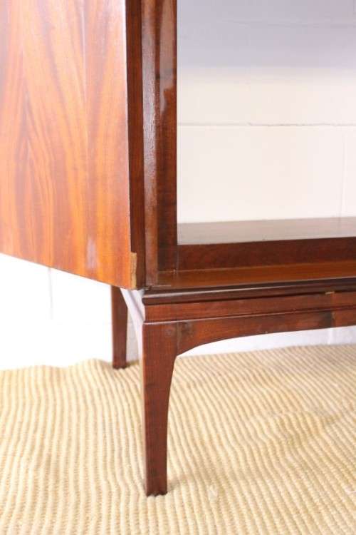 A beautiful solid teak retro mid-century "modern" TV cupboard with fold-back doors - a stunner!!