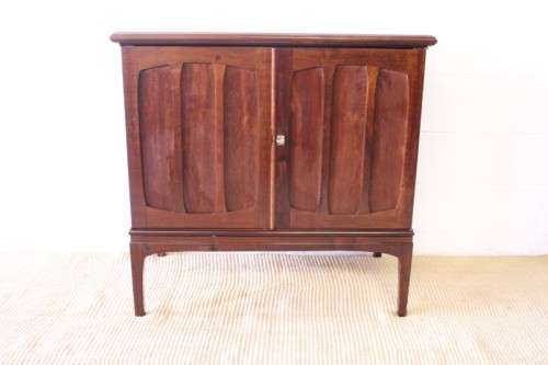 A beautiful solid teak retro mid-century "modern" TV cupboard with fold-back doors - a stunner!!