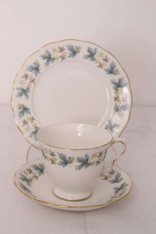 A wonderful vintage Queen Anne fine porcelain tea set including the milk jug and sugar bowl