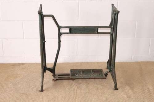 A superb and rare antique (early 1900's) cast iron Singer sewing machine treadle stand