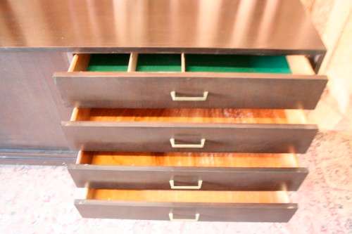 Vintage Retro side server cabinet with four drawers and loads of cupboard space-Lifespace Sale