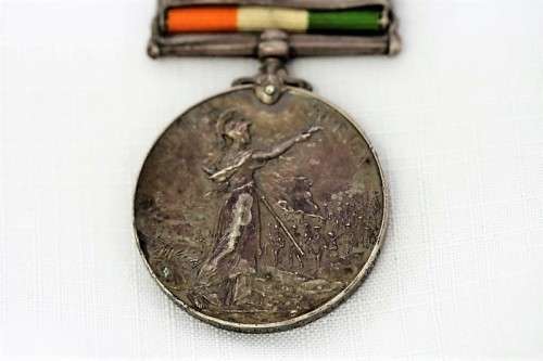 A superb "King's" South African Medal with the 1901 and 1902 clasps for the 2nd Boer War & ribbon