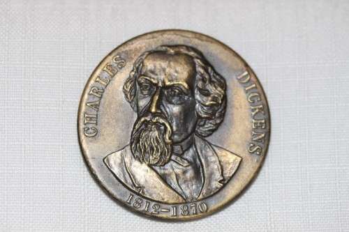 A fantastic British issued bronze "Charles Dickens 1812 - 1870" commemorative medallion
