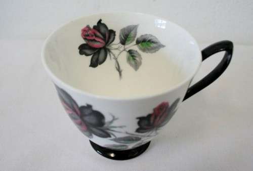 An exceptionally rare vintage "Royal Albert" fine bone china "Masquerade" pattern trio. price/trio