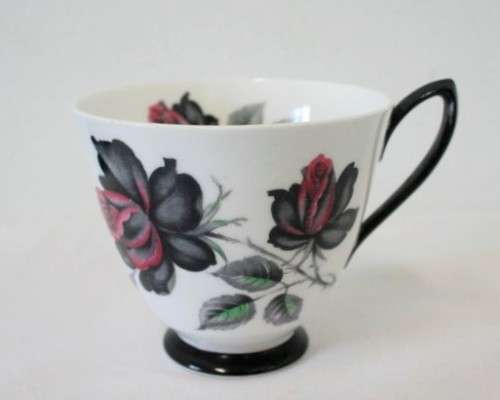 An exceptionally rare vintage "Royal Albert" fine bone china "Masquerade" pattern trio. price/trio