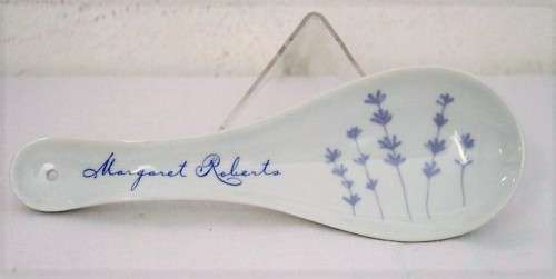 **RS17** A wonderful "Margaret Roberts" porcelain spoon rest in the very pretty Lavender range