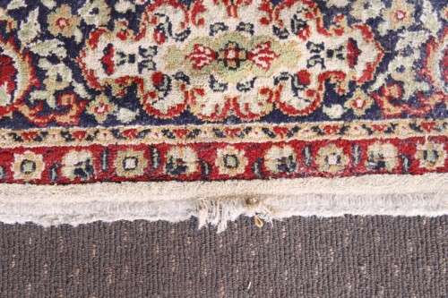 A stunning large 3m x 2m Turkish made Gumussuyu Topkapi Carpet in blue, green, creams & earthy tones