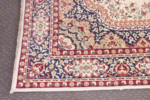 A stunning large 3m x 2m Turkish made Gumussuyu Topkapi Carpet in blue, green, creams & earthy tones