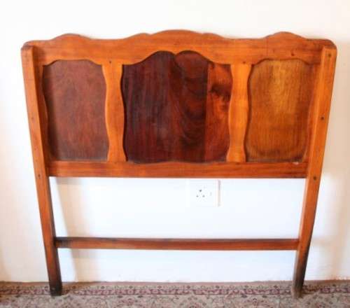 A gorgeous vintage solid Imbuia 3/4 (107cm) bed free standing headboard-Lifespace Sale