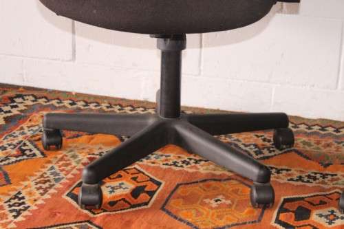 **RS17** 2x mobile high-back office/ desk chairs; one is black the other is brown - one bid for both
