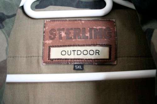 A good quality gent's 5XL size "Sterling outdoor" camo jacket  in great condition.