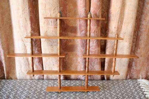A wonderful wall hanging 6 tier "Whatnot" display shelf - perfect for miniature figurines.