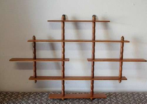 A wonderful wall hanging 6 tier "Whatnot" display shelf - perfect for miniature figurines.