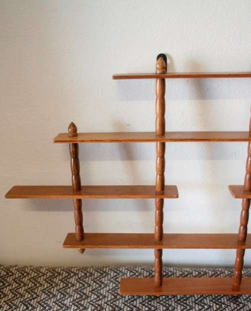 A wonderful wall hanging 6 tier "Whatnot" display shelf - perfect for miniature figurines.