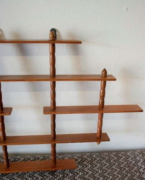 A wonderful wall hanging 6 tier "Whatnot" display shelf - perfect for miniature figurines.