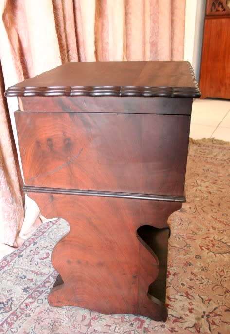 A spectacular and beautifully made vintage Imbuia "Mc Namees" jewellery stand with a drawer.