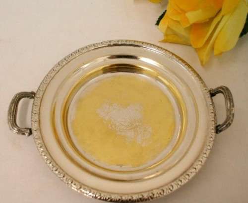 A gorgeous vintage Seranco silver plated lidded breakfast butter dish with an ornate lid.