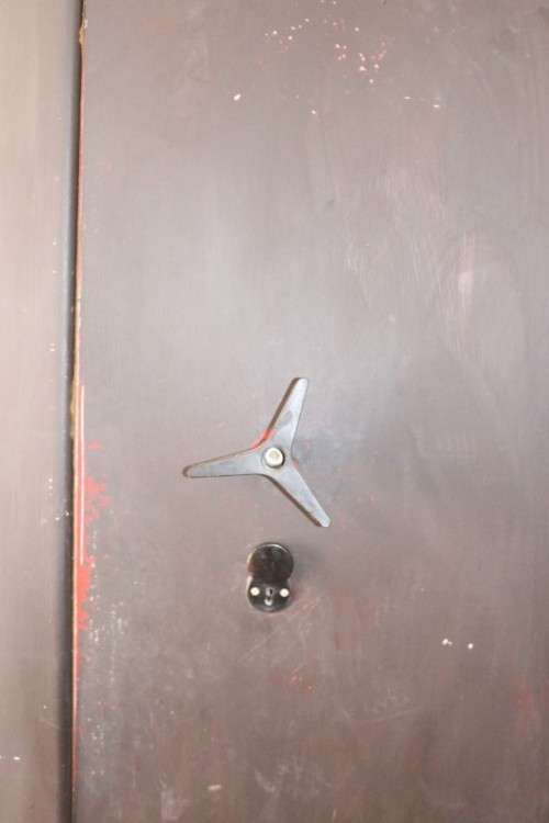 An extremely heavy steel strongroom/ vault security door - perfect for office or home installation