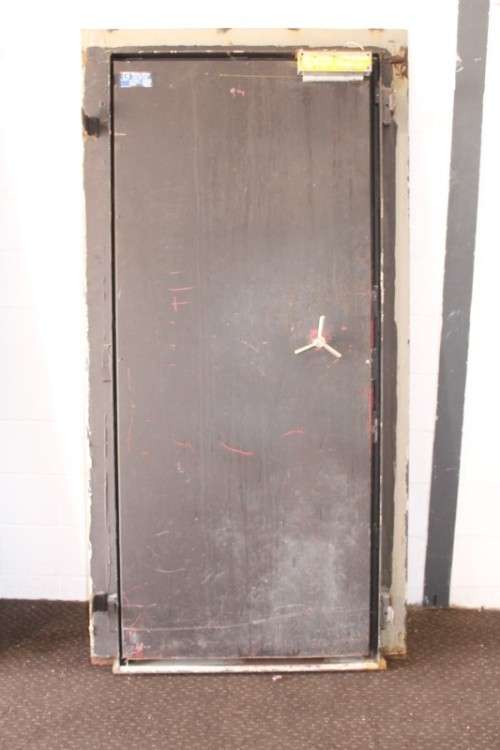 An extremely heavy steel strongroom/ vault security door - perfect for office or home installation