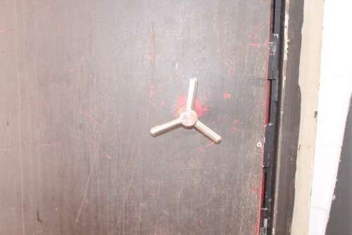 An extremely heavy steel strongroom/ vault security door - perfect for office or home installation