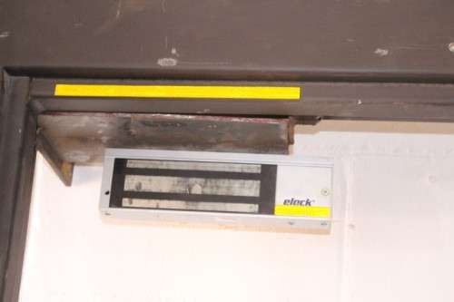 Two solidly made steel strongroom/ vault/ walk-in-safe door frames - price is per door frame