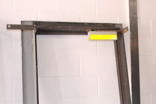 Two solidly made steel strongroom/ vault/ walk-in-safe door frames - price is per door frame