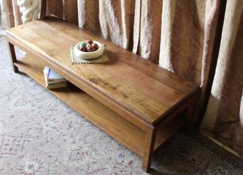 A stunning stylish solid Teak TV stand/ coffee table with neat clean lines.
