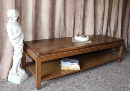A stunning stylish solid Teak TV stand/ coffee table with neat clean lines.
