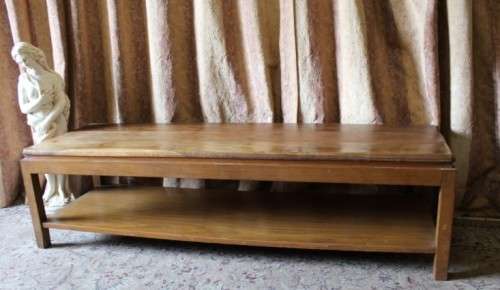 A stunning stylish solid Teak TV stand/ coffee table with neat clean lines.