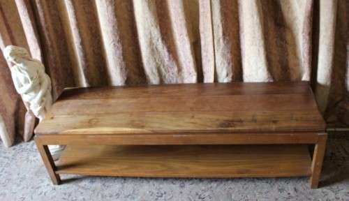 A stunning stylish solid Teak TV stand/ coffee table with neat clean lines.