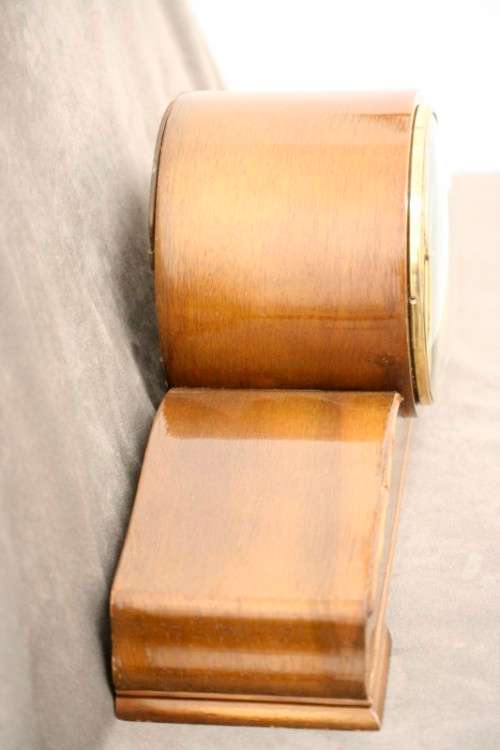 A gorgeous German made Art deco style "EMES" wind up gong chiming mantle clock in working condition.