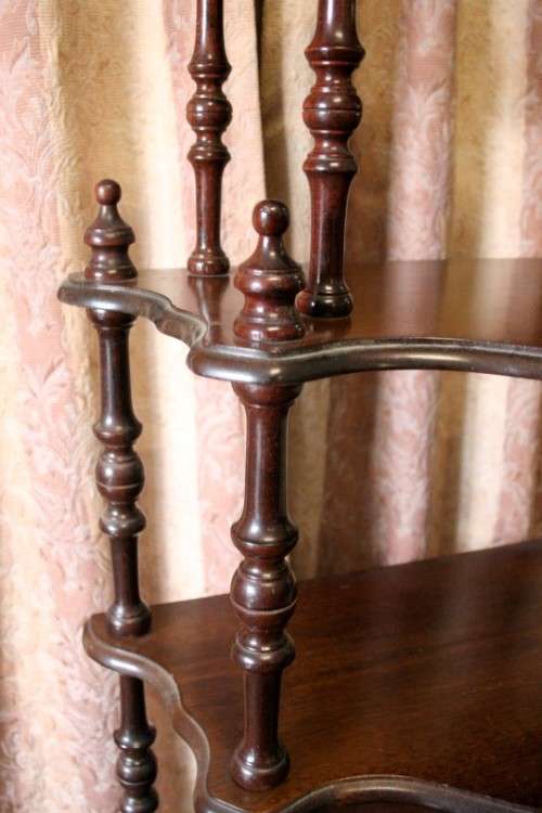 A gorgeous tall vintage five-tier Imbuia "Whatnot" display shelf  - perfect for that empty corner