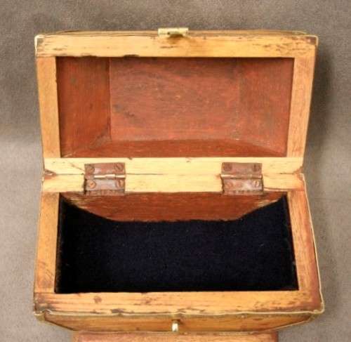 A gorgeous, unusual vintage Indian wood and brass jewellery box. Lifespace Sale
